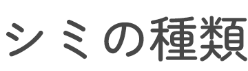 シミの種類